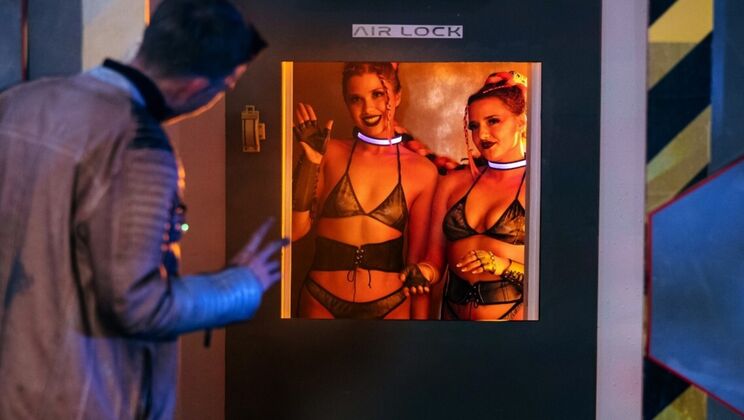 Danny D & Emily Woods Lesbian Sci-Fi Sex with Ruby Sims in Deeper Space