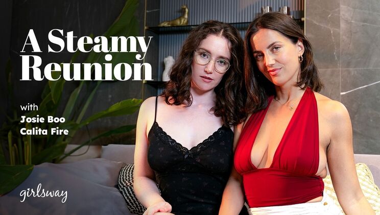 Brunette Lesbians with Big Tits Reunite for Pussy Eating