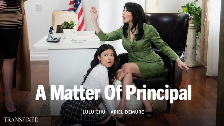 Natural Tits Teen Almost Caught in Principal's Office