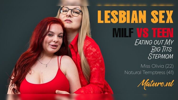 Blonde MILF Stepmom Gets Her Big Clit Sucked By Redhead Miss Olivia